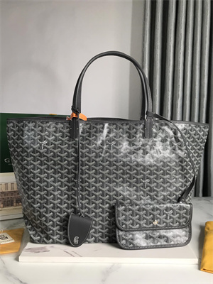 Goyard Saint Louis GM Bag In Goyardine Canvas & Chevroches Calfskin