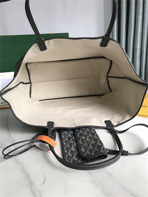 Goyard Saint Louis GM Bag In Goyardine Canvas & Chevroches Calfskin
