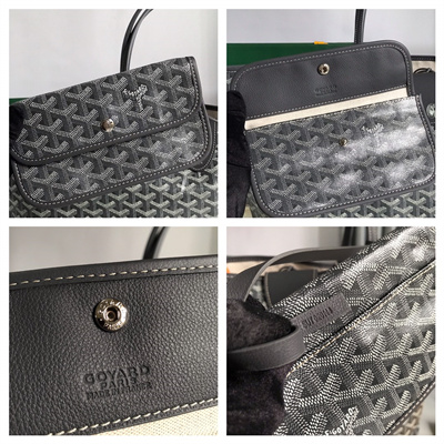 Goyard Saint Louis GM Bag In Goyardine Canvas & Chevroches Calfskin