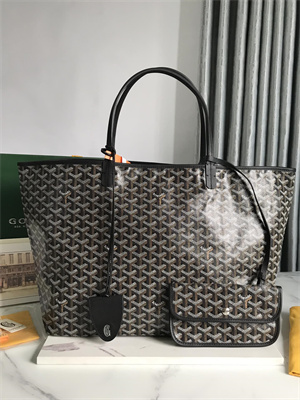 Goyard Saint Louis GM Bag In Goyardine Canvas & Chevroches Calfskin