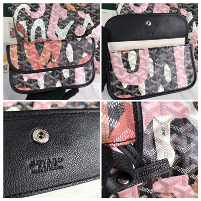 Goyard Saint Louis GM Bag In Goyardine Canvas & Chevroches Calfskin