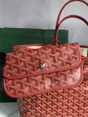 Goyard Saint Louis PM Bag In Goyardine Canvas & Chevroches Calfskin