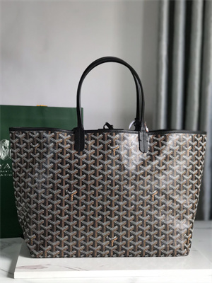 Goyard Saint Louis PM Bag In Goyardine Canvas & Chevroches Calfskin