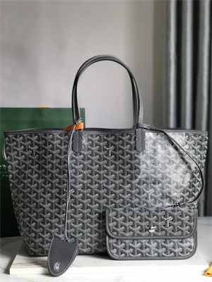 Goyard Saint Louis PM Bag In Goyardine Canvas & Chevroches Calfskin