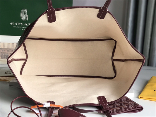 Goyard Saint Louis PM Bag In Goyardine Canvas & Chevroches Calfskin