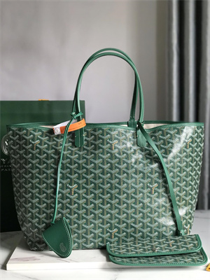 Goyard Saint Louis PM Bag In Goyardine Canvas & Chevroches Calfskin