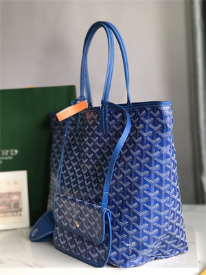 Goyard Saint Louis PM Bag In Goyardine Canvas & Chevroches Calfskin