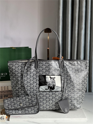 Goyard Saint Louis PM Bag In Goyardine Canvas & Chevroches Calfskin
