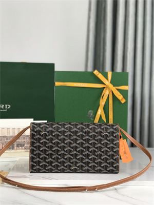Goyard Monte-Carlo PM Clutch Goyardine Canvas & Cervon Calfskin