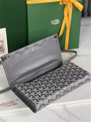 Goyard Monte-Carlo PM Clutch Goyardine Canvas & Cervon Calfskin