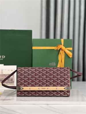 Goyard Monte-Carlo PM Clutch Goyardine Canvas & Cervon Calfskin