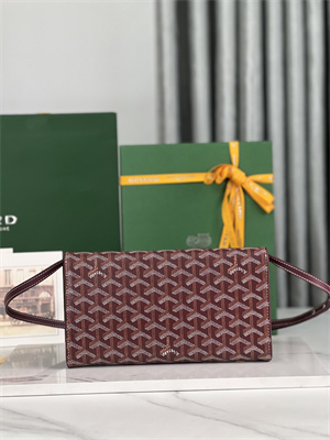 Goyard Monte-Carlo PM Clutch Goyardine Canvas & Cervon Calfskin