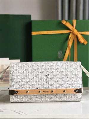 Goyard Monte-Carlo PM Clutch Goyardine Canvas & Cervon Calfskin