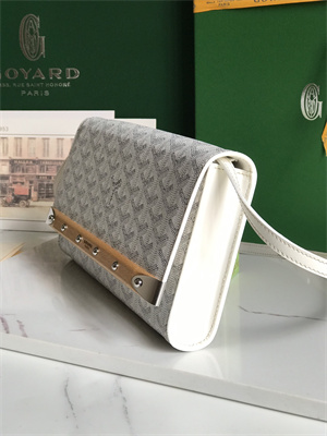 Goyard Monte-Carlo PM Clutch Goyardine Canvas & Cervon Calfskin