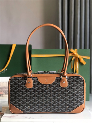 Goyard Saint Martin Handbag In Goyardine Canvas & Chevroches Calfskin