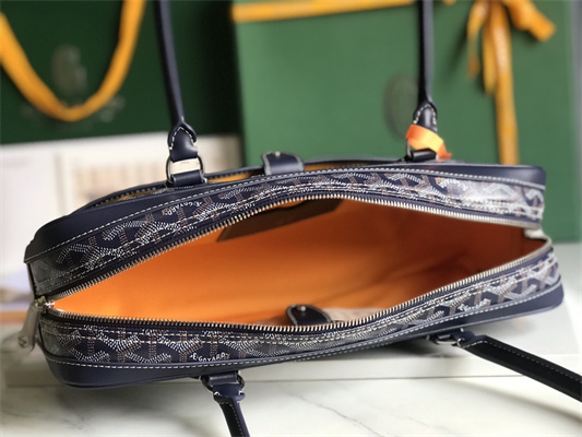 Goyard Saint Martin Handbag In Goyardine Canvas & Chevroches Calfskin