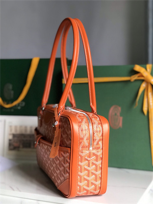 Goyard Saint Martin Handbag In Goyardine Canvas & Chevroches Calfskin