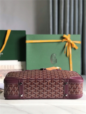 Goyard Saint Martin Handbag In Goyardine Canvas & Chevroches Calfskin