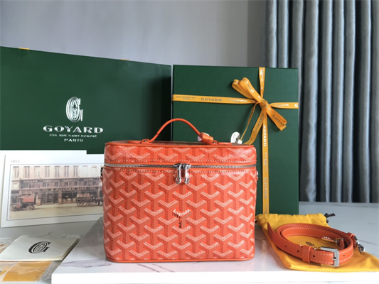 Goyard Muse Vanity Case In Goyardine Canvas & Cervon Calfskin