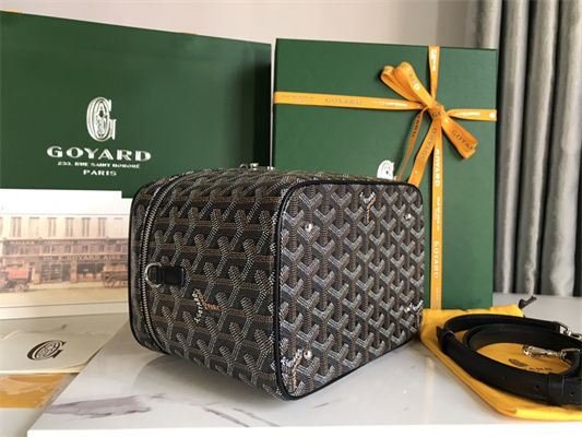 Goyard Muse Vanity Case In Goyardine Canvas & Cervon Calfskin