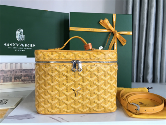 Goyard Muse Vanity Case In Goyardine Canvas & Cervon Calfskin