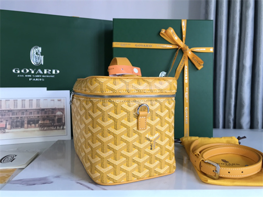 Goyard Muse Vanity Case In Goyardine Canvas & Cervon Calfskin