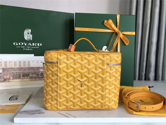 Goyard Muse Vanity Case In Goyardine Canvas & Cervon Calfskin