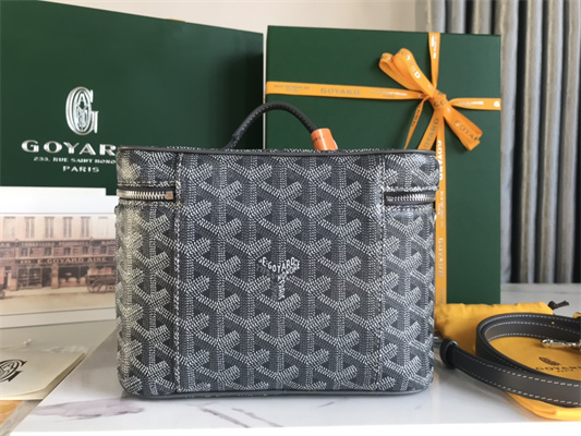 Goyard Muse Vanity Case In Goyardine Canvas & Cervon Calfskin