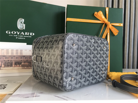 Goyard Muse Vanity Case In Goyardine Canvas & Cervon Calfskin