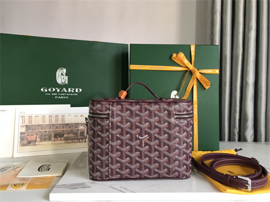 Goyard Muse Vanity Case In Goyardine Canvas & Cervon Calfskin