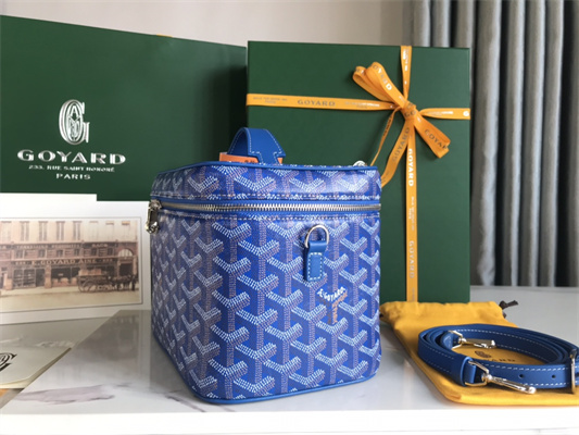 Goyard Muse Vanity Case In Goyardine Canvas & Cervon Calfskin