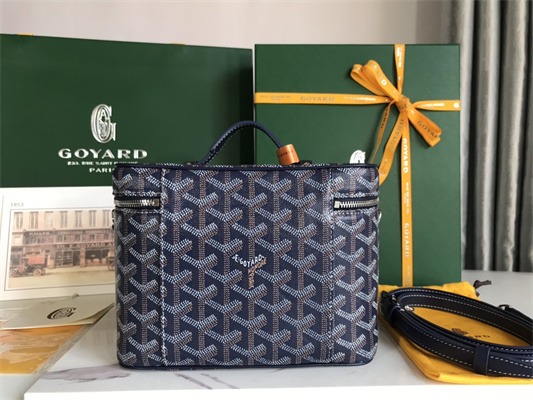 Goyard Muse Vanity Case In Goyardine Canvas & Cervon Calfskin