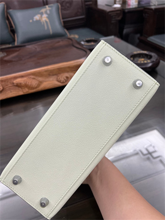 Kelly Sellier Bag Epsom Leather 25/28CM Gold/Silver Hardware In Vert Fizz Color