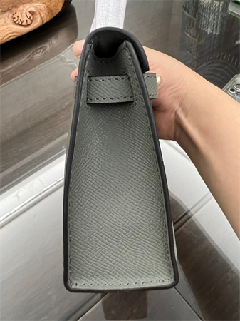 Kelly Mini II Bag Epsom Leather Gold/Silver hardware In Vert Amanda Color