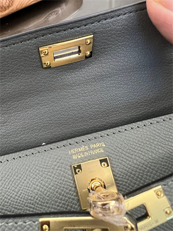 Kelly Mini II Bag Epsom Leather Gold/Silver hardware In Vert Amanda Color