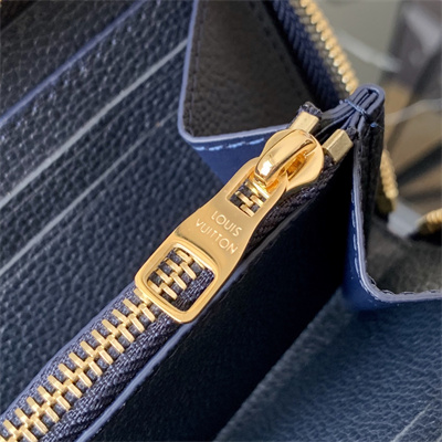LV  Clémence Wallet Monogram Empreinte Leather Navy M69415