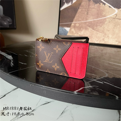 L.V Romy Card Holder Monogram Canvas Red M81882