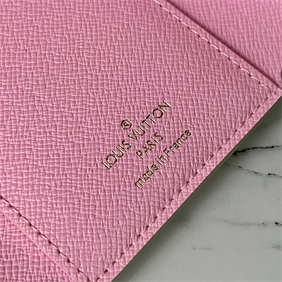 L.V Victorine Wallet Damier coated canvas Peach Pink N40750