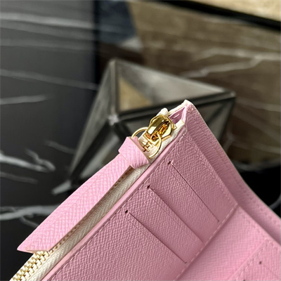 L.V Victorine Wallet Damier coated canvas Peach Pink N40750