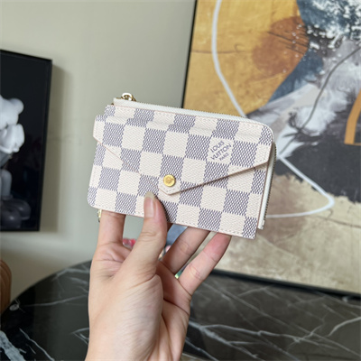 LV Card Holder Recto Verso Damier Azur Canvas Pink N60498