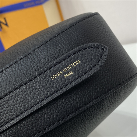 L.V Low Key Shoulder Bag Grained Calfskin Black M24611