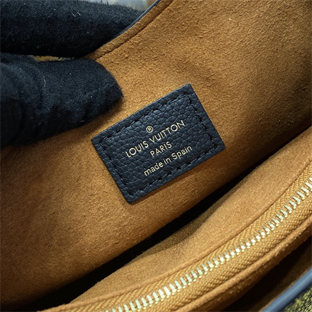 L.V Low Key Shoulder Bag Grained Calfskin Black M24611