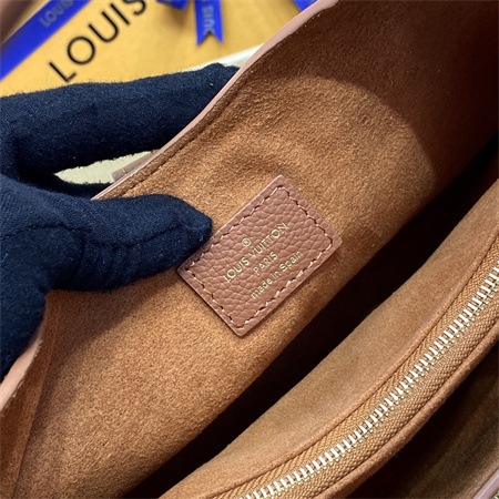 L.V Low Key Shoulder Bag Grained Calfskin Cognac Brown M24885