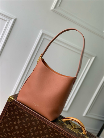 L.V Low Key Hobo PM Bag Smooth Calfskin Cognac M25354