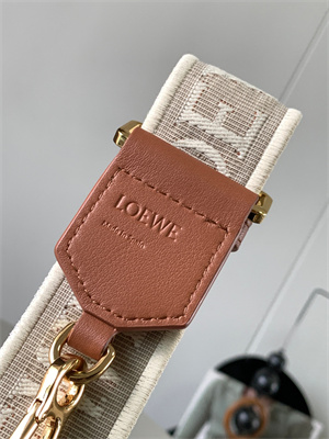 Loewe Anagram strap in jacquard and calfskin