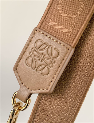 Loewe Anagram strap in jacquard and calfskin