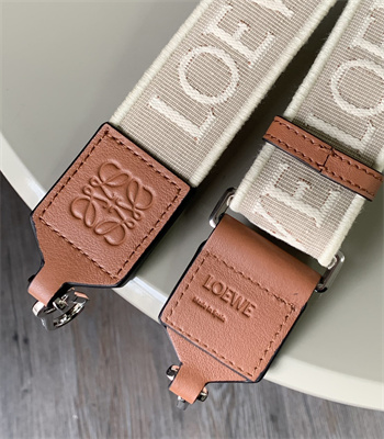 Loewe Anagram strap in jacquard and calfskin