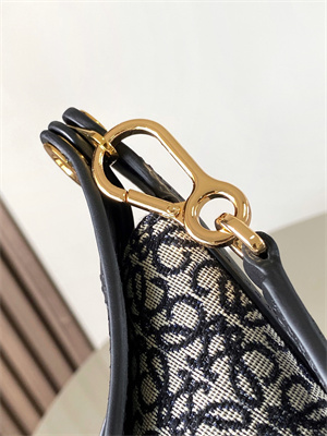 Loewe Luna bag in Anagram jacquard and classic calfskin