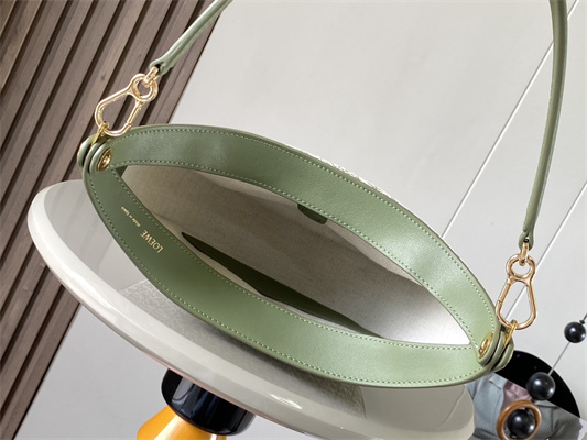 Loewe Luna bag in Anagram jacquard and classic calfskin