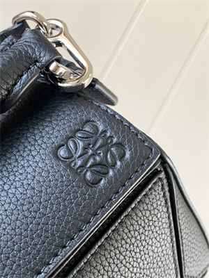 Loewe Mini Puzzle Bag In Soft Grained Calfskin Black